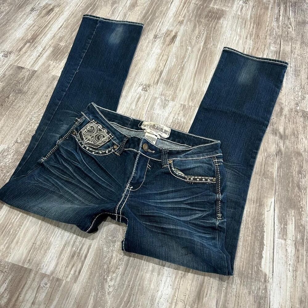 Authentic Vintage Y2K Hydraulic Women's McBling western glam low-rise bootcut je